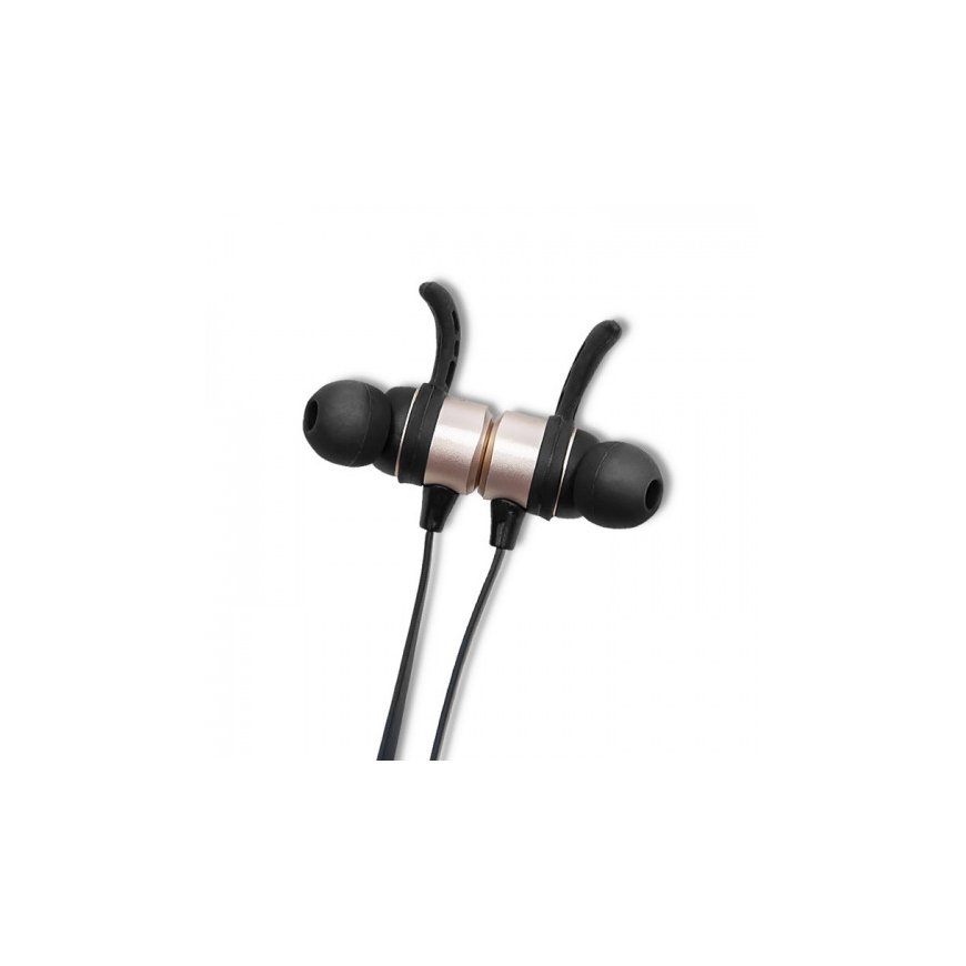 Qoltec 50842 headphones/headset Wireless Ear-hook Calls/Music Micro-USB Bluetooth Black, Gold – 2