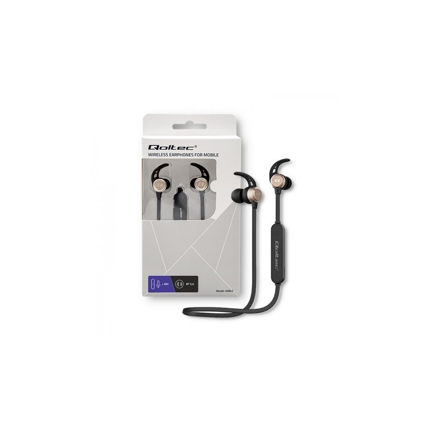 Qoltec 50842 kuulokkeet ja kuulokemikrofoni Langaton Ear-hook Puhelut/Musiikki Micro-USB Bluetooth m – 3