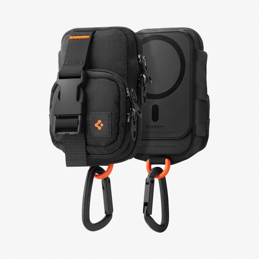 Spigen Snap Zip (MagFit) matkapuhelimen suojakotelo Pussi musta