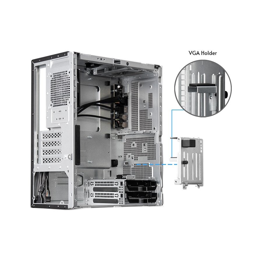 Chieftec Midi Tower BS-20B-OP, Schwarz o.NT musta – 5