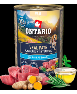 Konservi suņiem - Ontario Adult Veal Pate with Turmeric Flavor