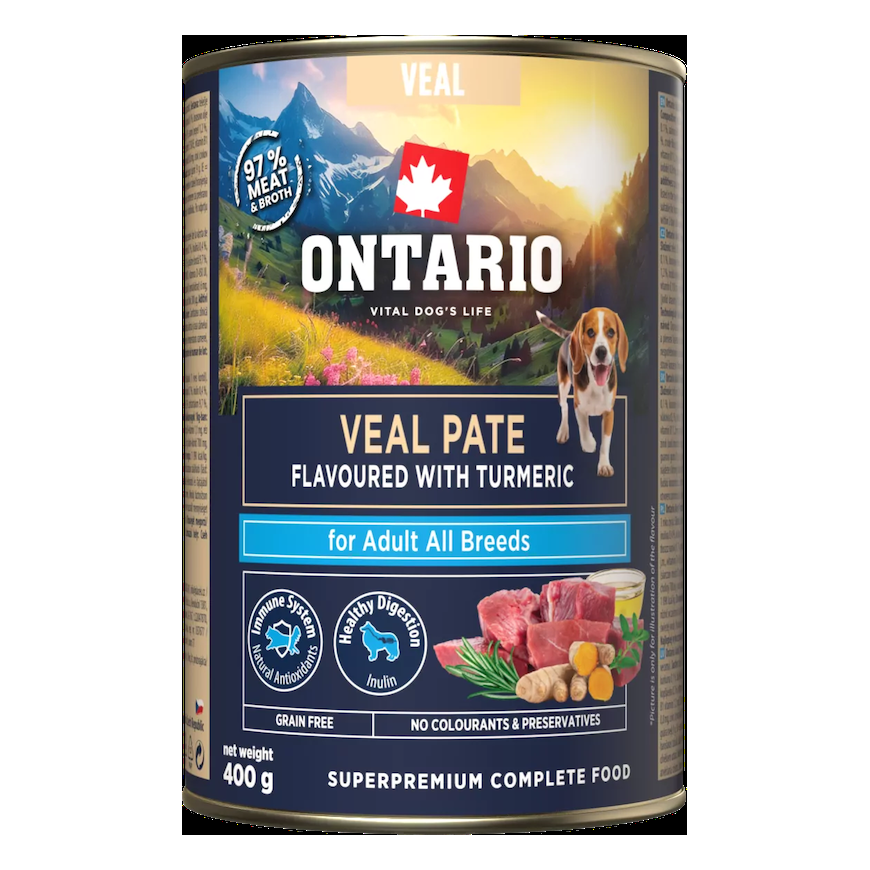 Konservi suņiem - Ontario Adult Veal Pate with Turmeric Flavor – 2