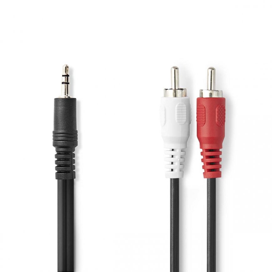 Nedis CAGL22200BK15 аудио кабель 1,5 m 3,5 мм 2 x RCA Черный