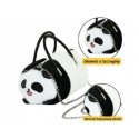 Lean Toys Plush Panda Handbag with Metal Chain, 20 cm Lean Toys Plush Panda Handbag with Metal Chain, 20 cm