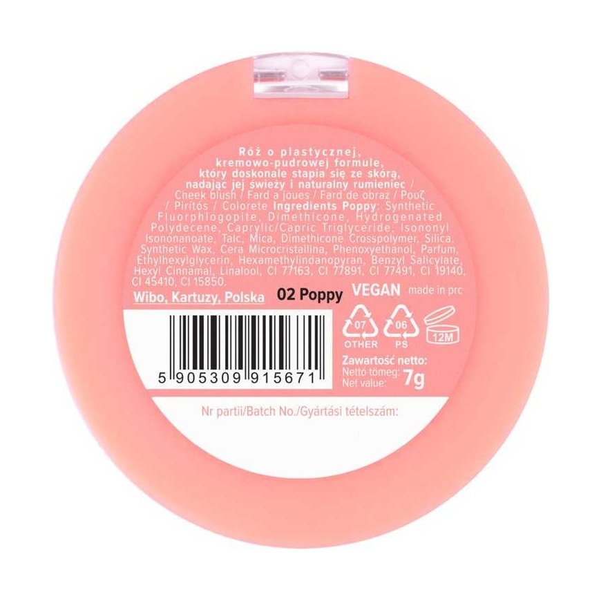 LOVELY Playful Cream Powder Blush 2 Poppy 7g