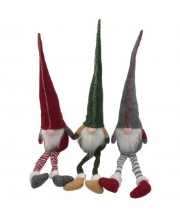 Saska Garden Nykštukas DEKORACINIS GNOME 30+15CM RAUDONAS