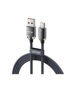 VOLTAGE USB-A / USB-C Cable Voltage Power Display 66W 100cm Black