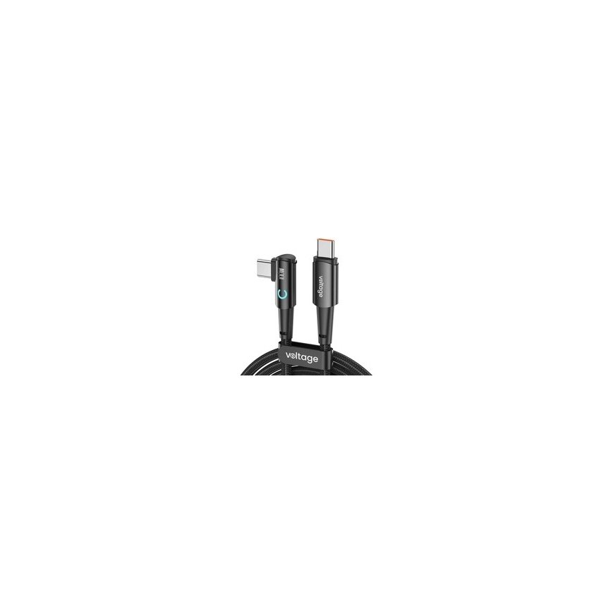 VOLTAGE USB-A / USB-C Cable Voltage Power Display 66W 100cm Black – 2