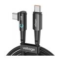 VOLTAGE USB-A / USB-C Cable Voltage Power Display 66W 100cm Black VOLTAGE USB-A / USB-C Cable Voltage Power Display 66W 100cm Black