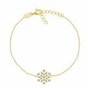 Brilio Silver Gold-plated Bracelet with Zircons Snowflake BRC253Y Brilio Silver Gold-plated Bracelet with Zircons Snowflake BRC253Y