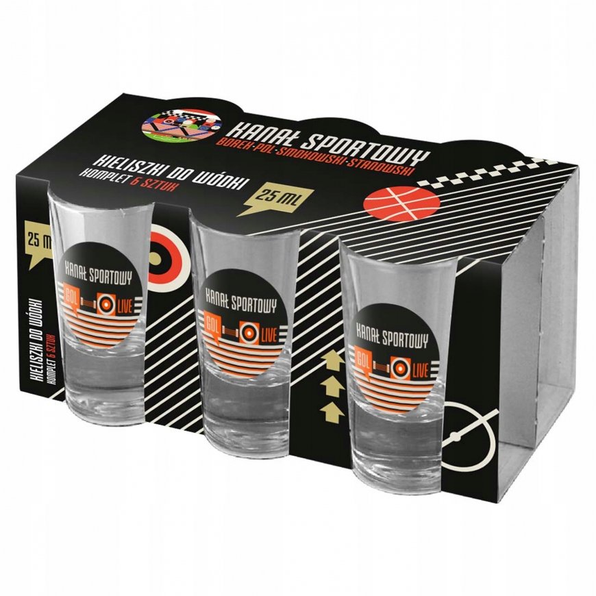 Kana Sports 6 Goal Live 25 ml Vodka Glass Set SPORTS CHANNEL – 2