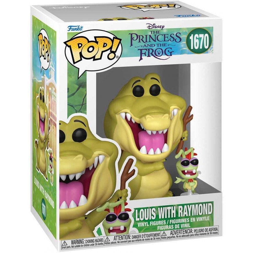 FUNKO POP! Vinilinė figūrėlė: Princesė ir varlius - Louis su Raymond, 9 cm
