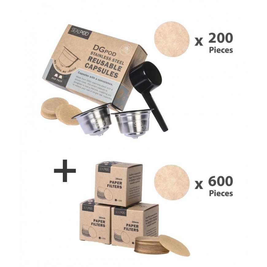 Paper filters for the Sealpod Dolce Gusto reusable capsule, 200 pcs. – 2