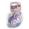 LOVI silicone dynamic pacifiers BOTANIC, 18 months+, 2 pcs., 22/875 girls.