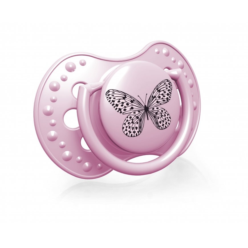 LOVI silicone dynamic pacifiers BOTANIC, 18 months+, 2 pcs., 22/875 girls. – 2
