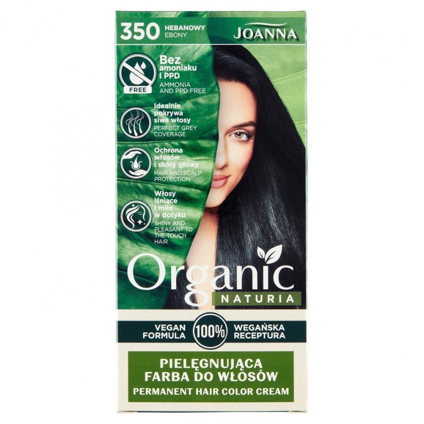 Joanna Naturia Organic Permanent Hair Color Cream 350 Ebony