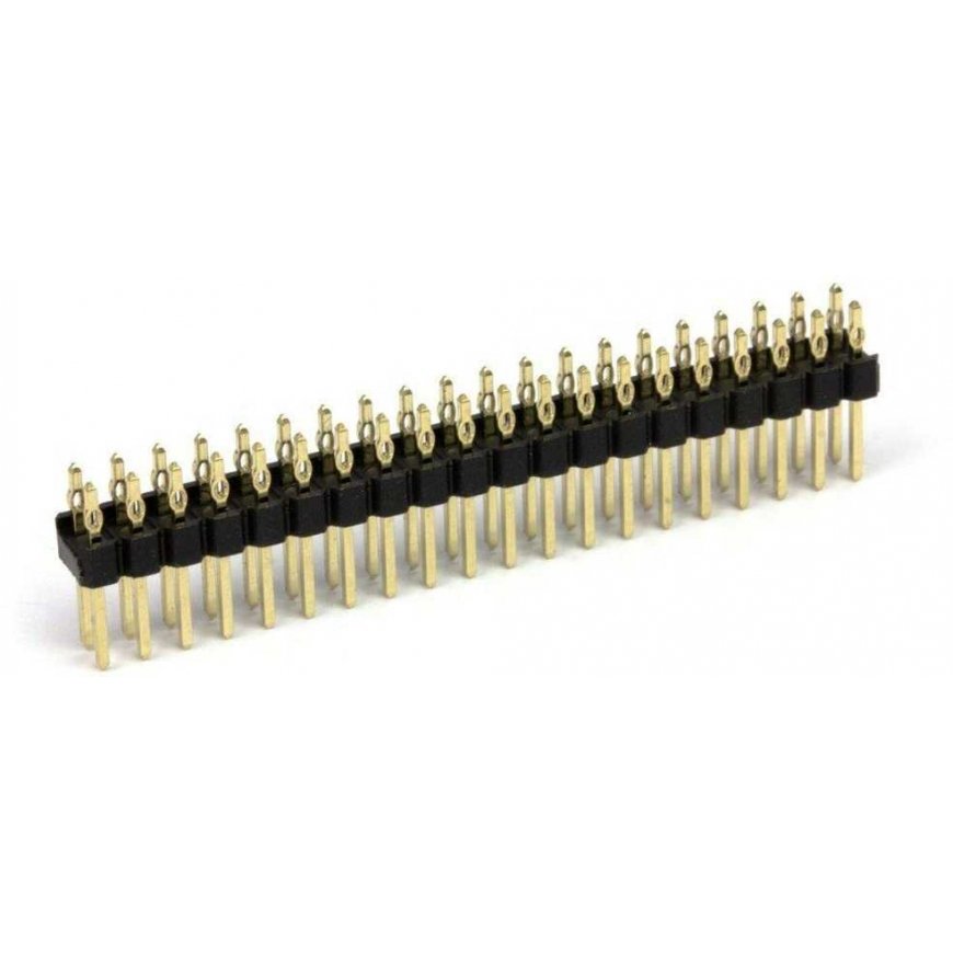 Pimoroni Goldpin karpomas kištukas 2x20 pin 2.54mm, kas paredzēts Raspberry Pi.