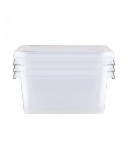 Orplast Antibakteriskie kvadrātveida pārtikas trauki, 600 ml, 3 gab. komplekts.