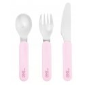Eddie 3-Piece Cutlery Set for Kids Pink AMBITION JUNIOR Eddie 3-Piece Cutlery Set for Kids Pink AMBITION JUNIOR