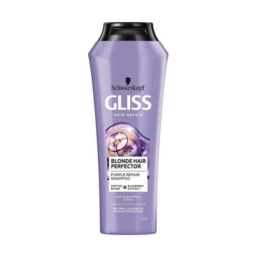 Schwarzkopf Gliss Vaalennettujen hiusten Hair Perfector Violet Repair Shampoо, 250 ml – 2