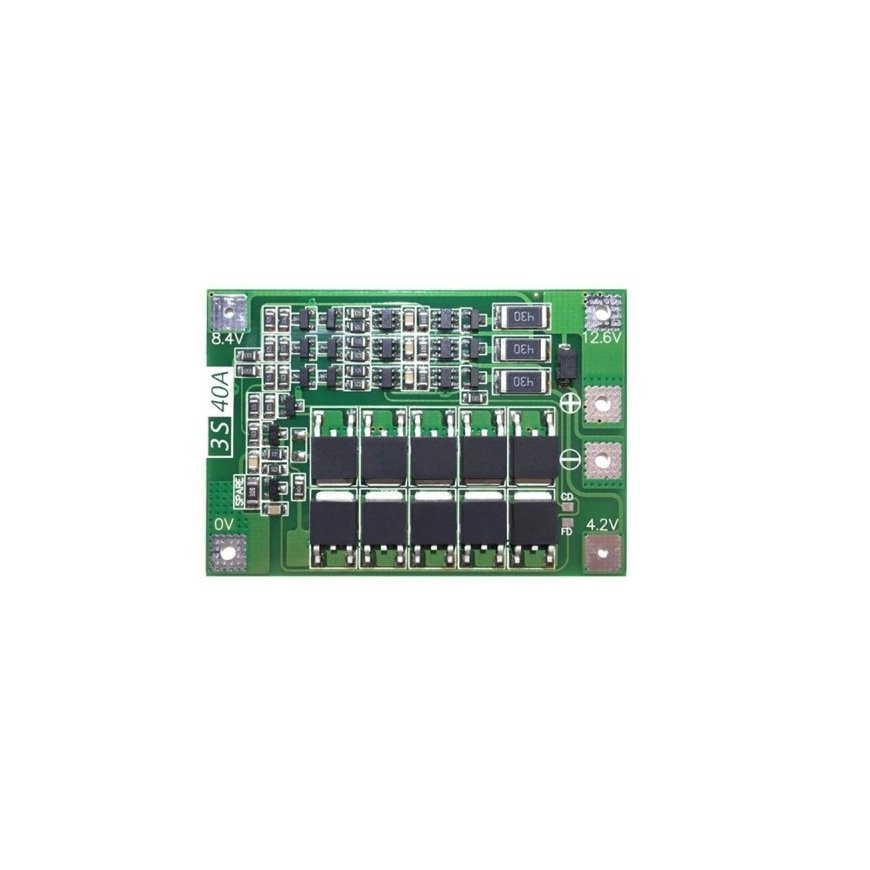 Oem BMS PCM PCB 3S modulis - 12.6V - 40A - versija, Ličio jonų elementams, skirtiems 18650 celėms, įkrovimo ir apsaugos BALANSAS