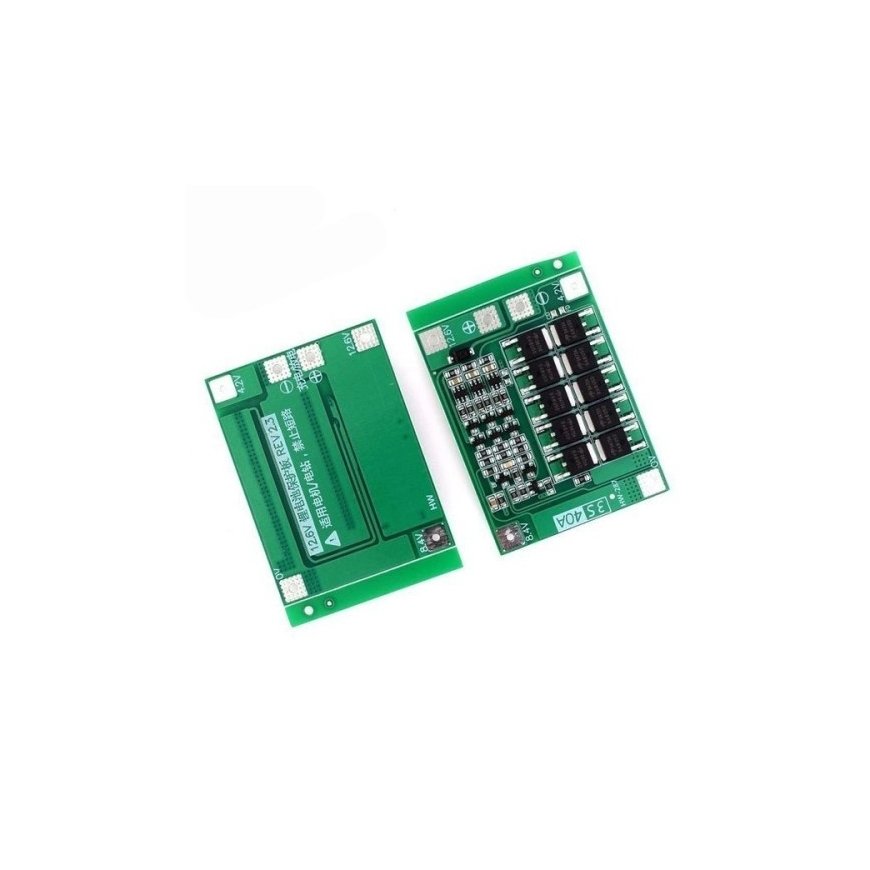 Oem BMS PCM PCB 3S-moduuli - 12.6V - 40A - versio, litiumioniakkuille, 18650-soluille, lataus- ja suojatoiminto BALANSSI. – 2