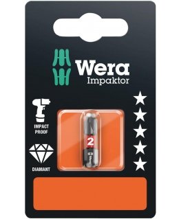 Бит Wera Impactor 851/1 IMP DC, 1 x PH2 x 25 мм, в блистере