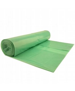 MEVA 80 micron thick garbage bags. durable roll of 5 pcs - green 240L