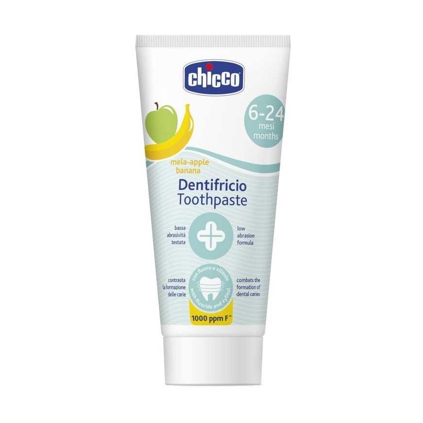CHICCO 00012100000000 ābolu-bananus fluorīda zobu pasta 50ml