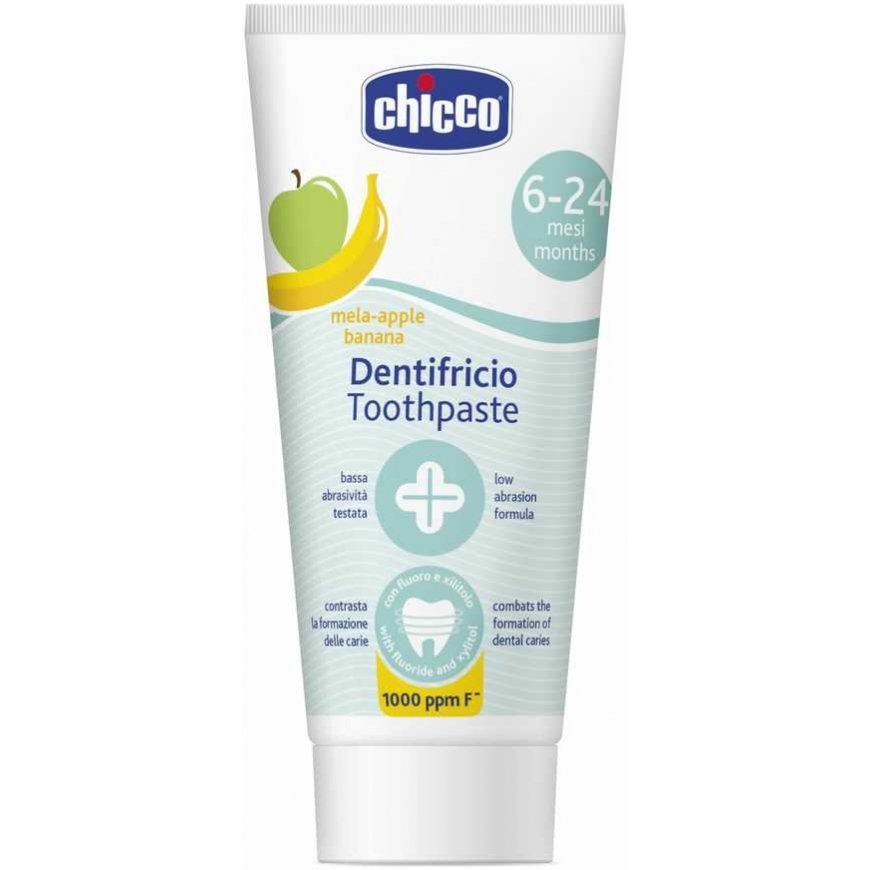 CHICCO 00012100000000 ābolu-bananus fluorīda zobu pasta 50ml – 2