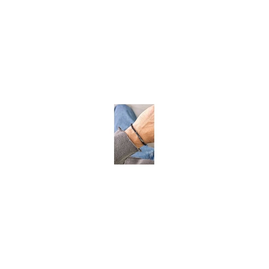Marc Malone Men's Bracelet with Beads and Larvikite MCGB5105