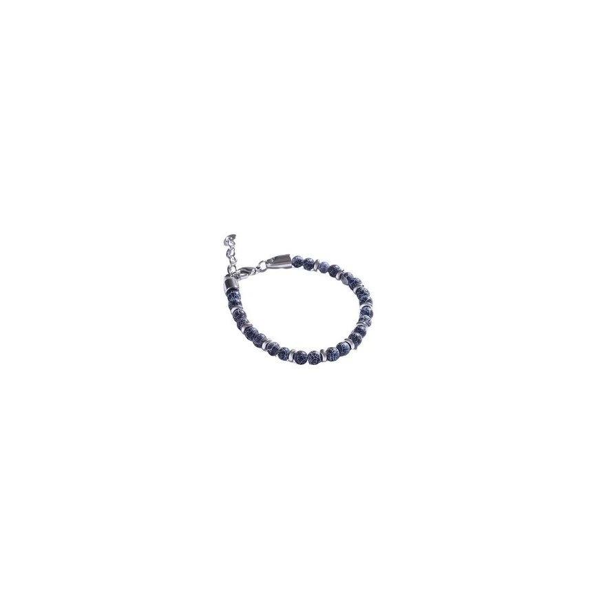 Marc Malone Men's Bracelet with Beads and Larvikite MCGB5105 – 2