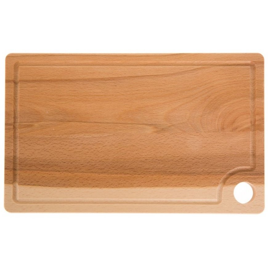 Puidust ristkülikukujuline lõikelaud käepidemega Woody 32 x 20 cm DOMOTTI