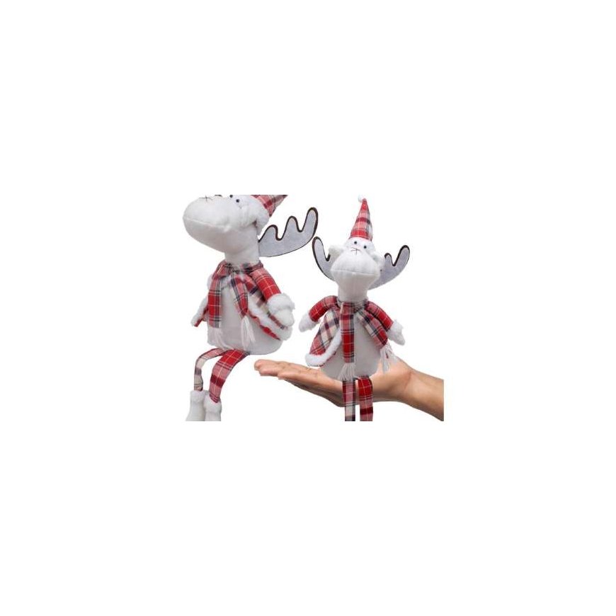 Saska Garden CHRISTMAS REINDEER RED CHECKERED 35+20CM