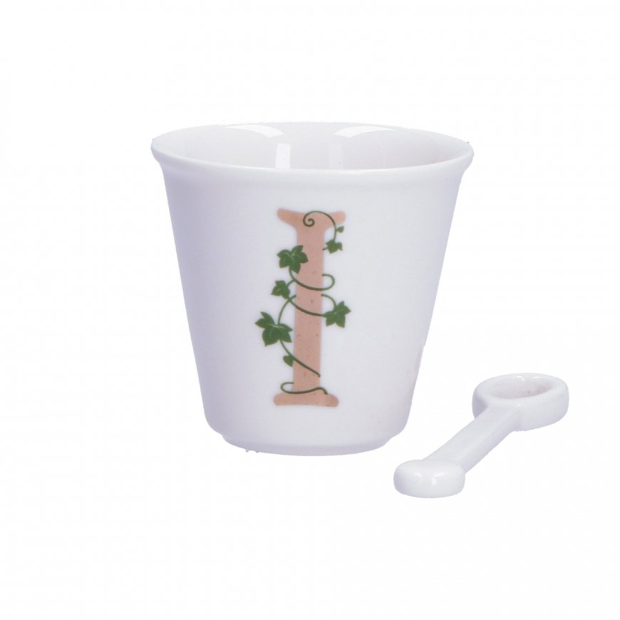 LA PORCELLANA BIANCA UNICO Cup with Spoon 75 ml, I Design – 2