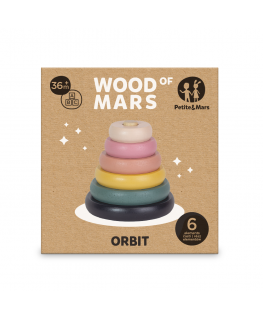 Petite&Mars Wood Of Mars - деревянная игрушка, башня-головоломка | Orbita