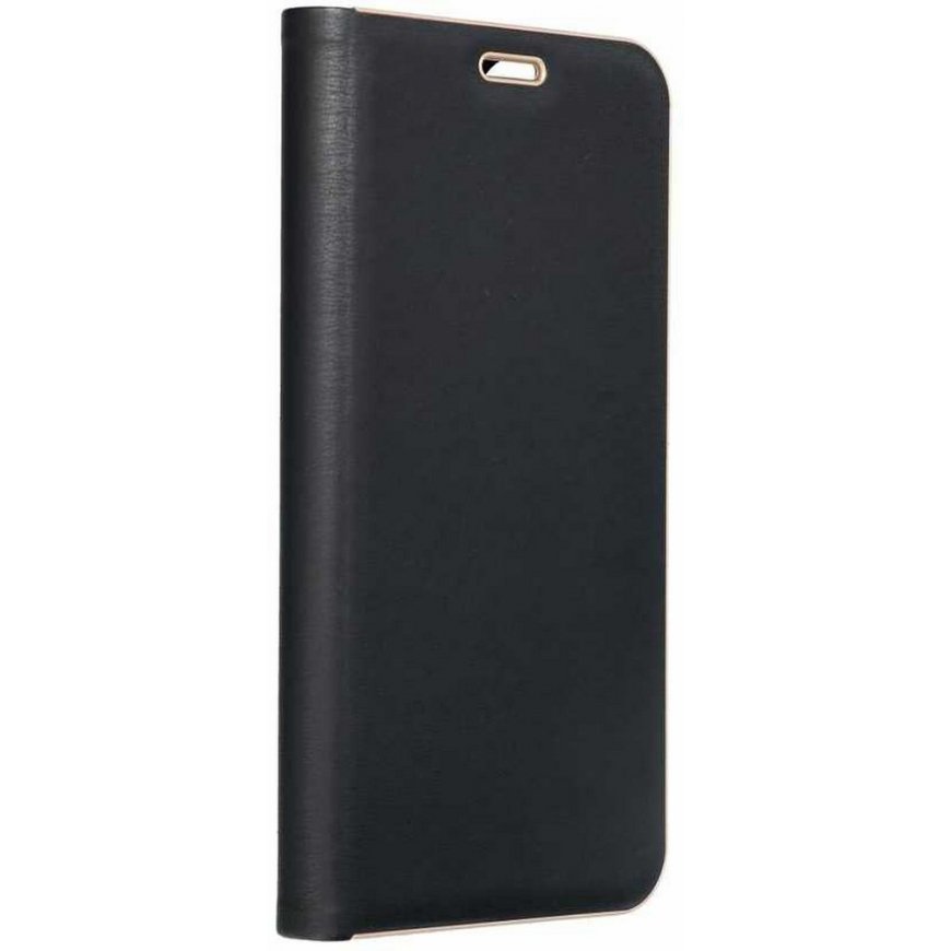 Dėklas Oem LUNA Book Gold Xiaomi Redmi Note 14 PRO 5G / 14 PRO PLUS 5G jaoks musta värvi.