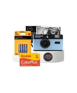 Novocolor Swiss+Go 35mm analogā kamera, melna (iekļauts filma, soma un akumulators)