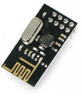 Oem radijo modulis nRF24L01+ 2.4GHz - THT siųstuvas/imtuvas - juodas