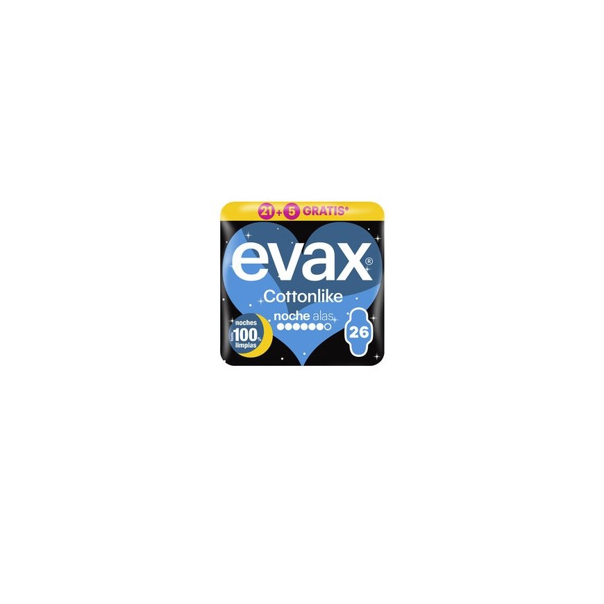 Evax COTTONLIKE ööpadjad, tiivad, 26 tükki – 2