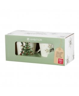 2 Christmas Mug Set Gift Christmas Tree 320 ml AMBITION