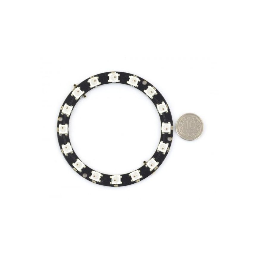 Oem LED RGB diodų žiedas WS2812B 5050x16 - 68mm – 2