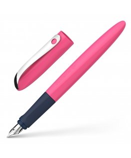 SCHNEIDER Wavy A pen, for right-handed and left-handed users, pink body, in blister pack