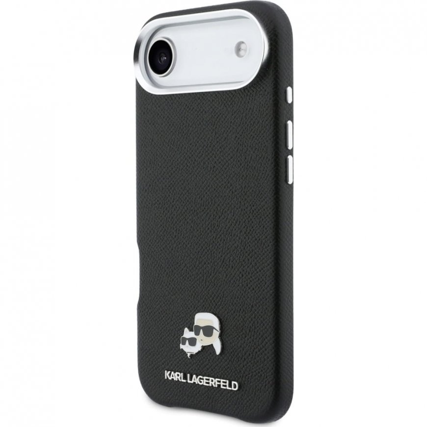 Karl Lagerfeld „Karl & Choupette“ „Head Pins Saffiano MagSafe“ kate, mõeldud „iPhone Air“ jaoks, must