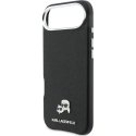 Karl Lagerfeld „Karl & Choupette“ „Head Pins Saffiano MagSafe“ dėklas, skirtas „iPhone Air“, juodas