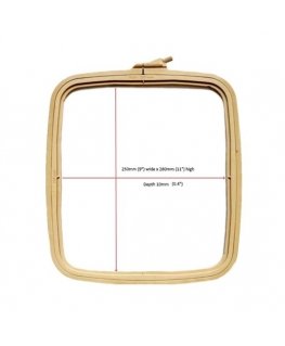 Nurge Marketing Nurge square (rectangular) plastic hoops 19.5*22 cm (brown) 170-13BR