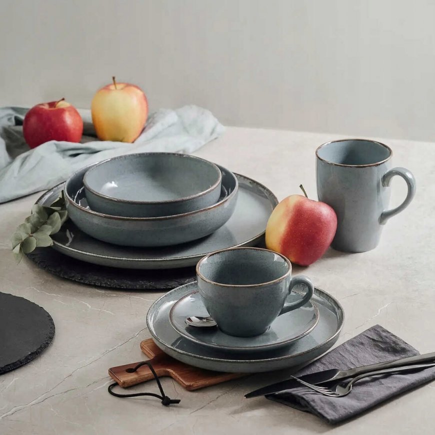 Craft porcelain dessert plate 19 cm blue AMBITION