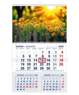 Mobile Service Hanging Calendar SUN TOUCH 2026, three in one