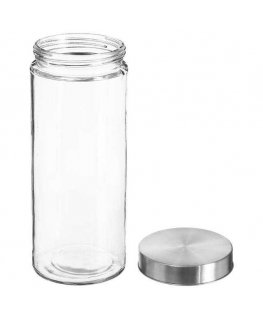 5five Simply Smart Steel Food Storage Container with Stainless Steel Lid, 2000ml
