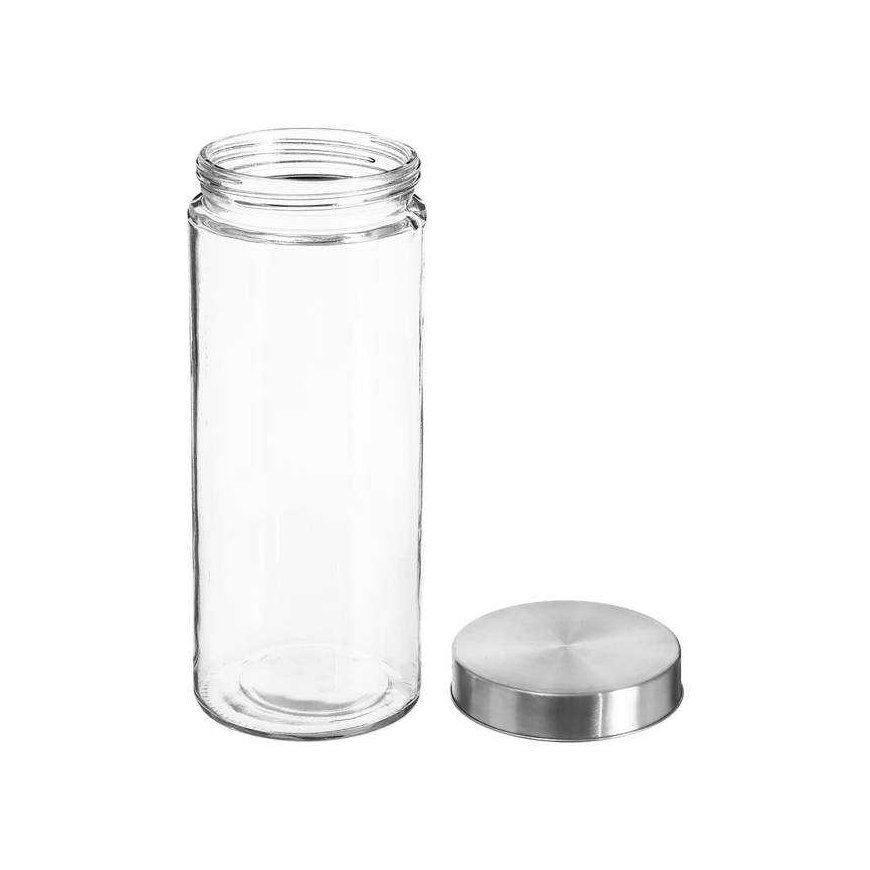 5five Simply Smart Steel Food Storage Container with Stainless Steel Lid, 2000ml
